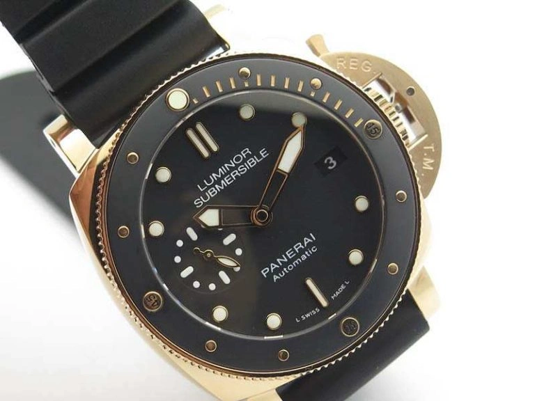 Resilient PAM 684 Luminor Submersible RG ZF 1:1 Best Edition On Black Rubber Strap P. 8440