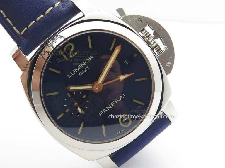 PAM 688 SS V6F Best Edition Blue Dial On Blue Leather Strap P Unisex 8490