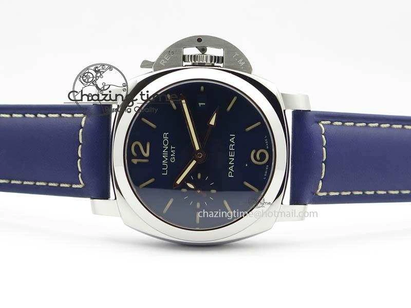 PAM 688 SS V6F Best Edition Blue Dial On Blue Leather Strap P Unisex 8490