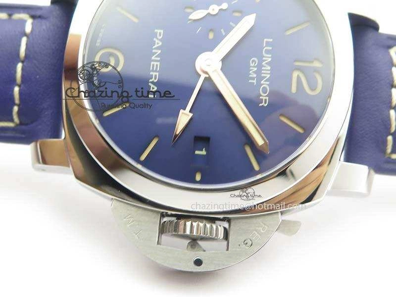 PAM 688 SS V6F Best Edition Blue Dial On Blue Leather Strap P Unisex 8490