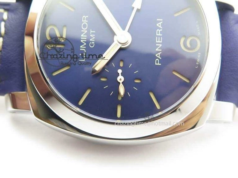 PAM 688 SS V6F Best Edition Blue Dial On Blue Leather Strap P Unisex 8490
