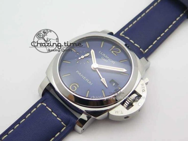 PAM 688 SS V6F Best Edition Blue Dial On Blue Leather Strap P Unisex 8490