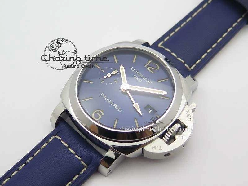 PAM 688 SS V6F Best Edition Blue Dial On Blue Leather Strap P Unisex 8490