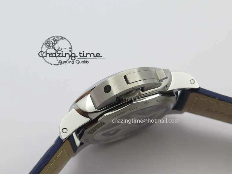 PAM 688 SS V6F Best Edition Blue Dial On Blue Leather Strap P Unisex 8490