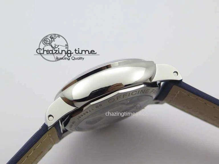 PAM 688 SS V6F Best Edition Blue Dial On Blue Leather Strap P Unisex 8490