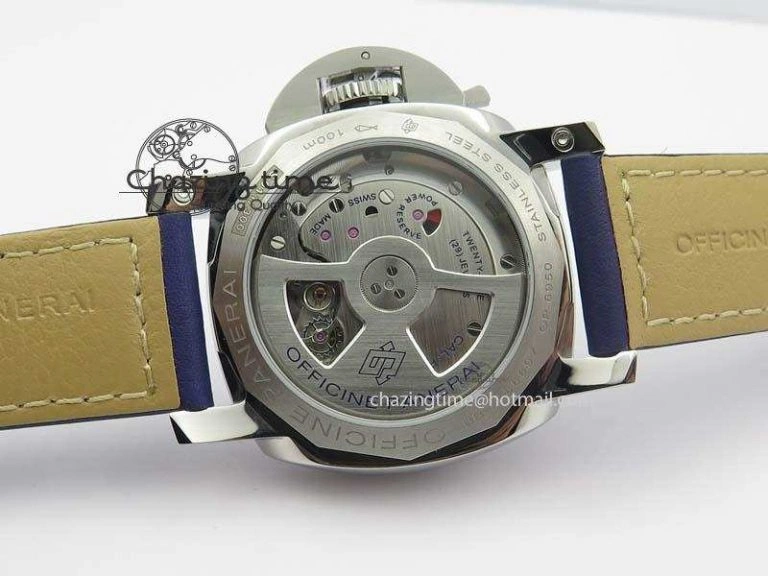 PAM 688 SS V6F Best Edition Blue Dial On Blue Leather Strap P Unisex 8490