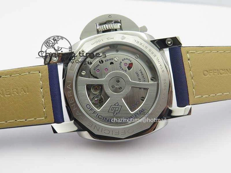 PAM 688 SS V6F Best Edition Blue Dial On Blue Leather Strap P Unisex 8490