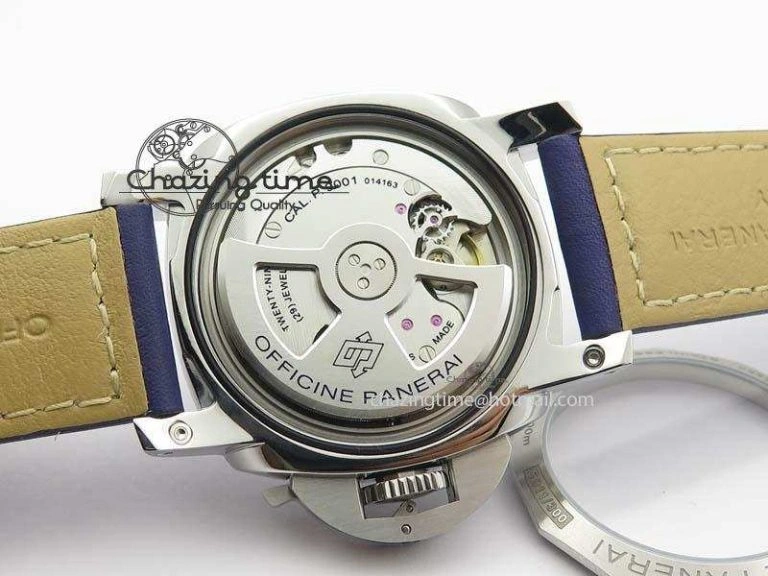 PAM 688 SS V6F Best Edition Blue Dial On Blue Leather Strap P Unisex 8490