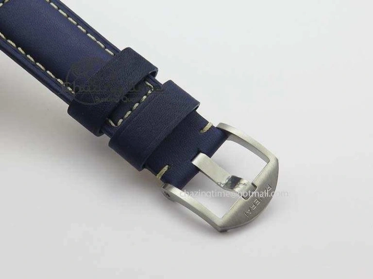 PAM 688 SS V6F Best Edition Blue Dial On Blue Leather Strap P Unisex 8490