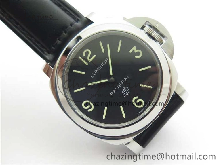 PAM000 Q HWF 1:1 Best Edition Black Dial On Black Leather Strap A Durable 8369