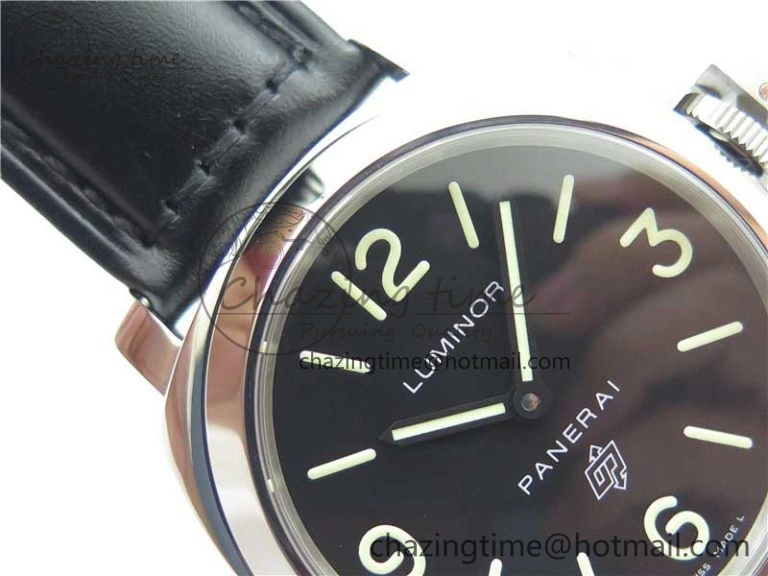 PAM000 Q HWF 1:1 Best Edition Black Dial On Black Leather Strap A Durable 8369