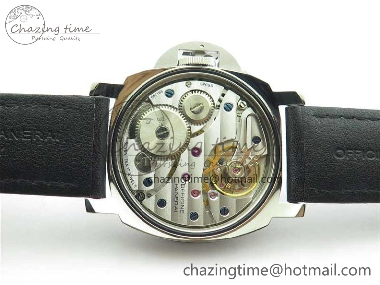 Affordable PAM000 Q VSF 1:1 Best Edition Black Dial On Black Leather Strap A6497( Free Rubber Strap ) 8395