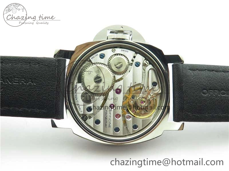 Affordable PAM000 Q VSF 1:1 Best Edition Black Dial On Black Leather Strap A6497( Free Rubber Strap ) 8395