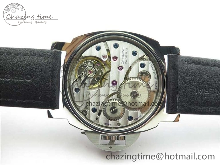 Affordable PAM000 Q VSF 1:1 Best Edition Black Dial On Black Leather Strap A6497( Free Rubber Strap ) 8395