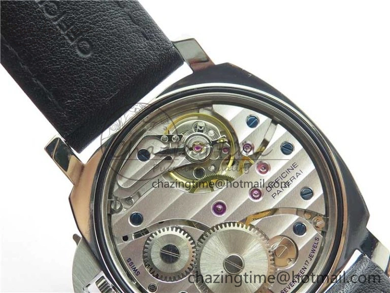 Affordable PAM000 Q VSF 1:1 Best Edition Black Dial On Black Leather Strap A6497( Free Rubber Strap ) 8395
