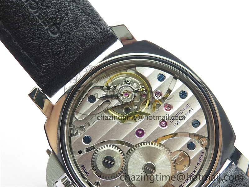 Affordable PAM000 Q VSF 1:1 Best Edition Black Dial On Black Leather Strap A6497( Free Rubber Strap ) 8395