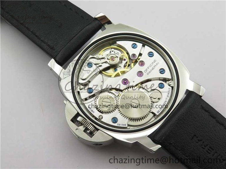 Affordable PAM000 Q VSF 1:1 Best Edition Black Dial On Black Leather Strap A6497( Free Rubber Strap ) 8395