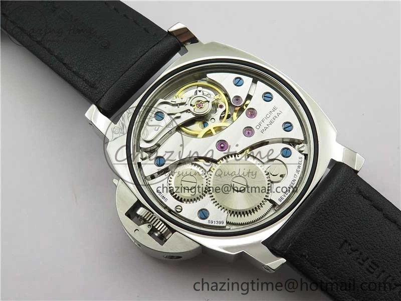 Affordable PAM000 Q VSF 1:1 Best Edition Black Dial On Black Leather Strap A6497( Free Rubber Strap ) 8395