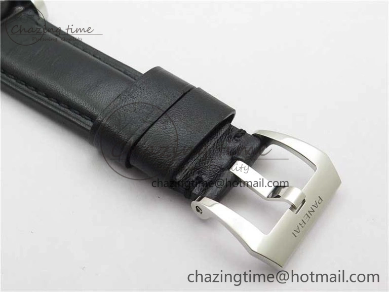 Affordable PAM000 Q VSF 1:1 Best Edition Black Dial On Black Leather Strap A6497( Free Rubber Strap ) 8395