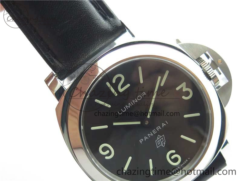 Affordable PAM000 Q VSF 1:1 Best Edition Black Dial On Black Leather Strap A6497( Free Rubber Strap ) 8395