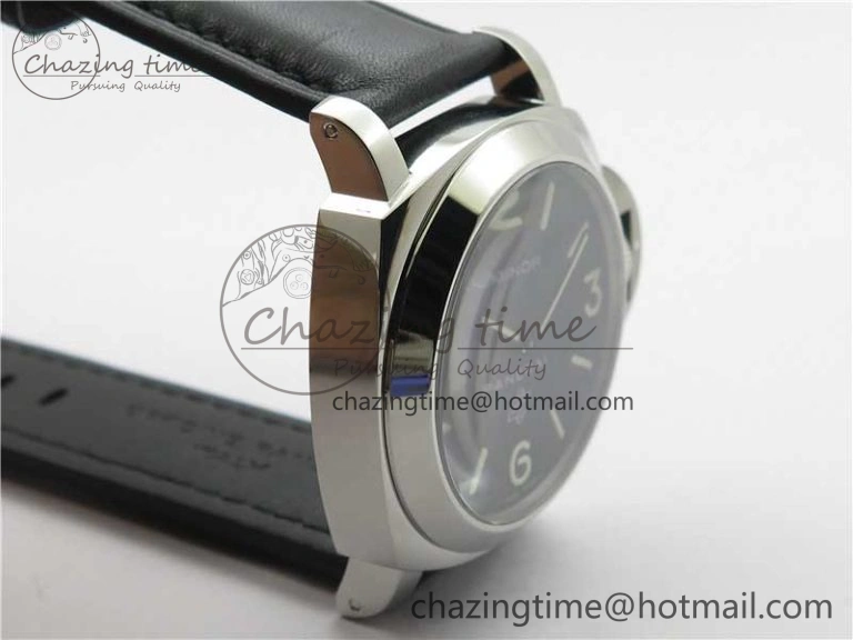 Affordable PAM000 Q VSF 1:1 Best Edition Black Dial On Black Leather Strap A6497( Free Rubber Strap ) 8395