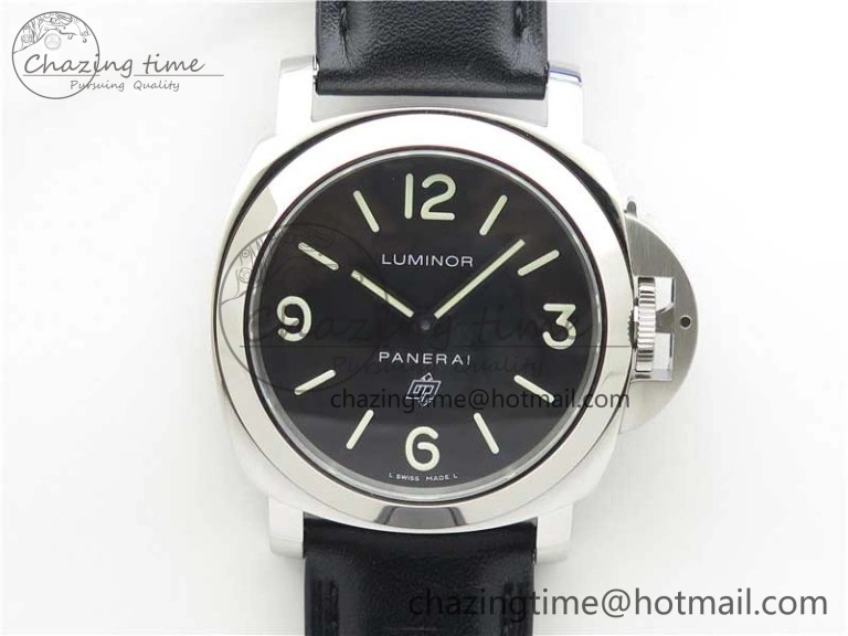 Affordable PAM000 Q VSF 1:1 Best Edition Black Dial On Black Leather Strap A6497( Free Rubber Strap ) 8395