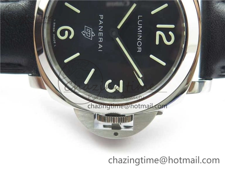 Affordable PAM000 Q VSF 1:1 Best Edition Black Dial On Black Leather Strap A6497( Free Rubber Strap ) 8395