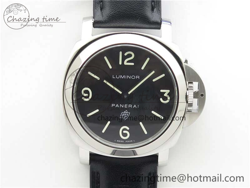 Affordable PAM000 Q VSF 1:1 Best Edition Black Dial On Black Leather Strap A6497( Free Rubber Strap ) 8395