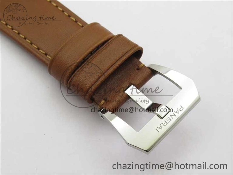 StreetReady PAM005 P Noob 1:1 Best Edition on Brown Leather Strap A6497 with Y-Incabloc V12s 8388