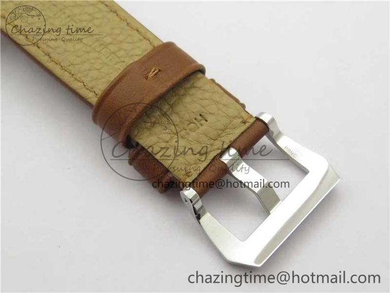StreetReady PAM005 P Noob 1:1 Best Edition on Brown Leather Strap A6497 with Y-Incabloc V12s 8388