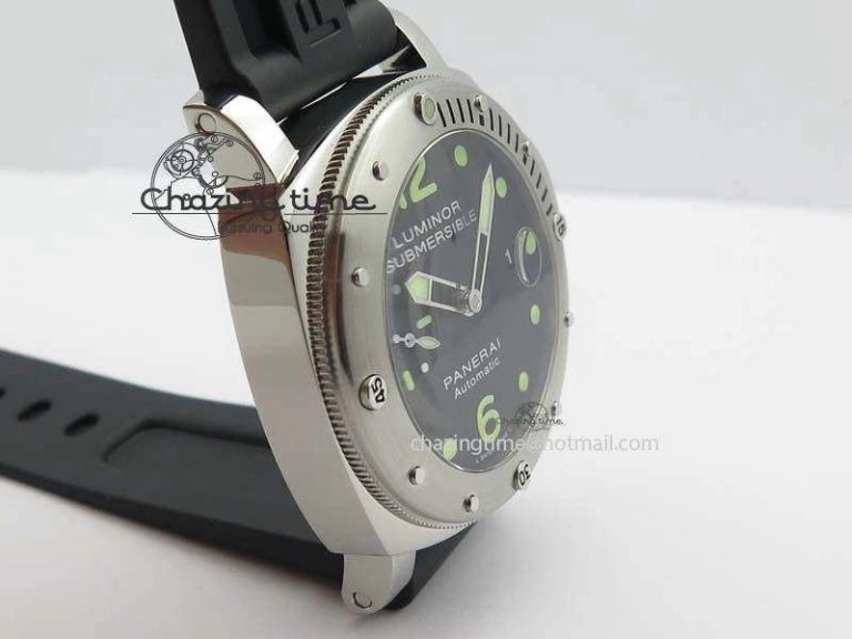 Popular PAM024 R V6F Best Edition Black Dial On Black Rubber Strap A 8488