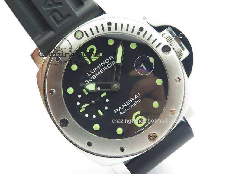 Popular PAM024 R V6F Best Edition Black Dial On Black Rubber Strap A 8488