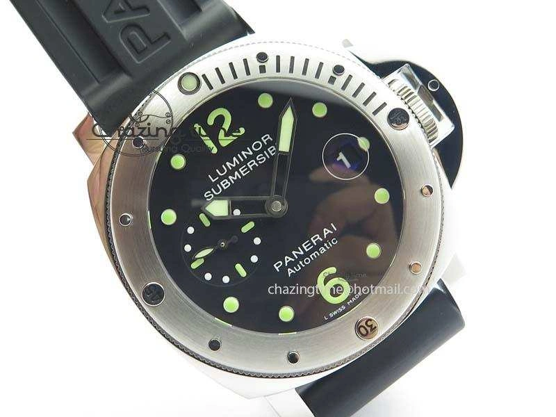 Popular PAM024 R V6F Best Edition Black Dial On Black Rubber Strap A 8488