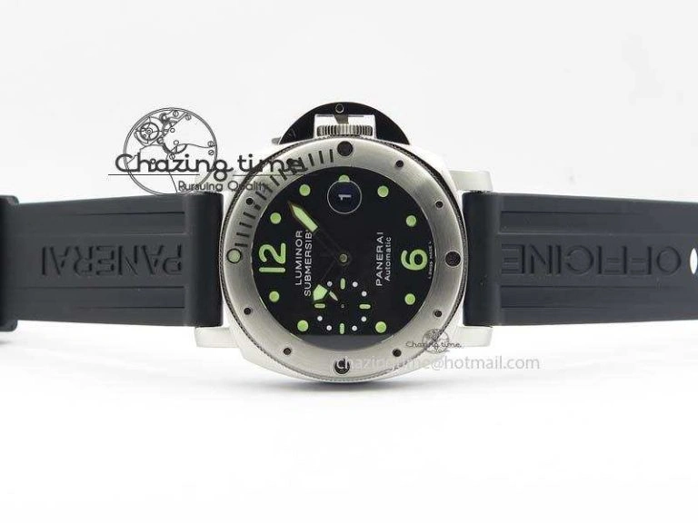 Popular PAM024 R V6F Best Edition Black Dial On Black Rubber Strap A 8488