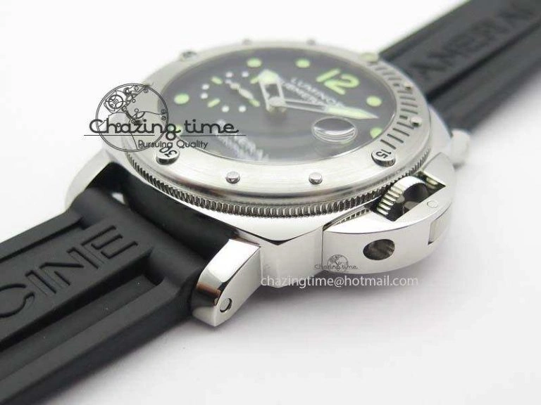Popular PAM024 R V6F Best Edition Black Dial On Black Rubber Strap A 8488