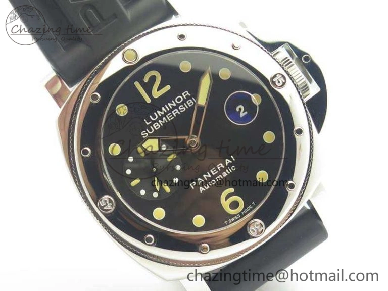 PAM024 XF 1:1 Best Edition Black Dial On Rubber Strap A7750 V Supportive 8437