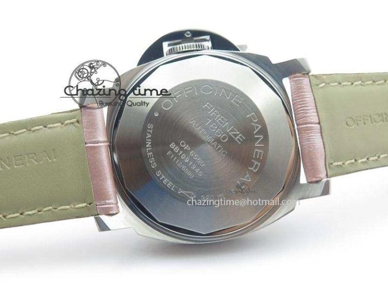 OnTrend PAM049 F V6F 1:1 Best Edition On Pink Leather Strap A 8540