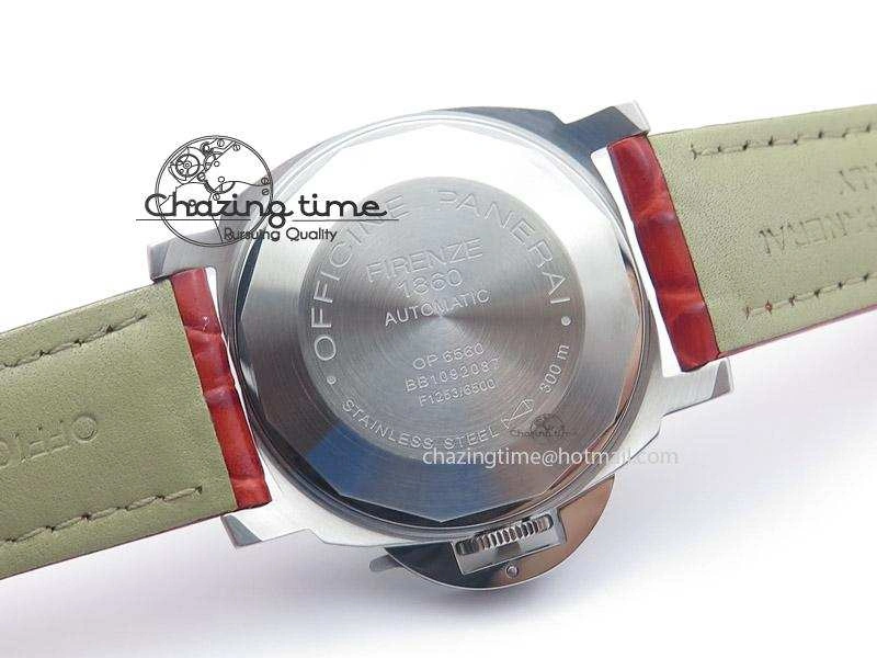 PAM049 F V6F 1:1 Best Edition On Red Leather Strap A Chic 8543