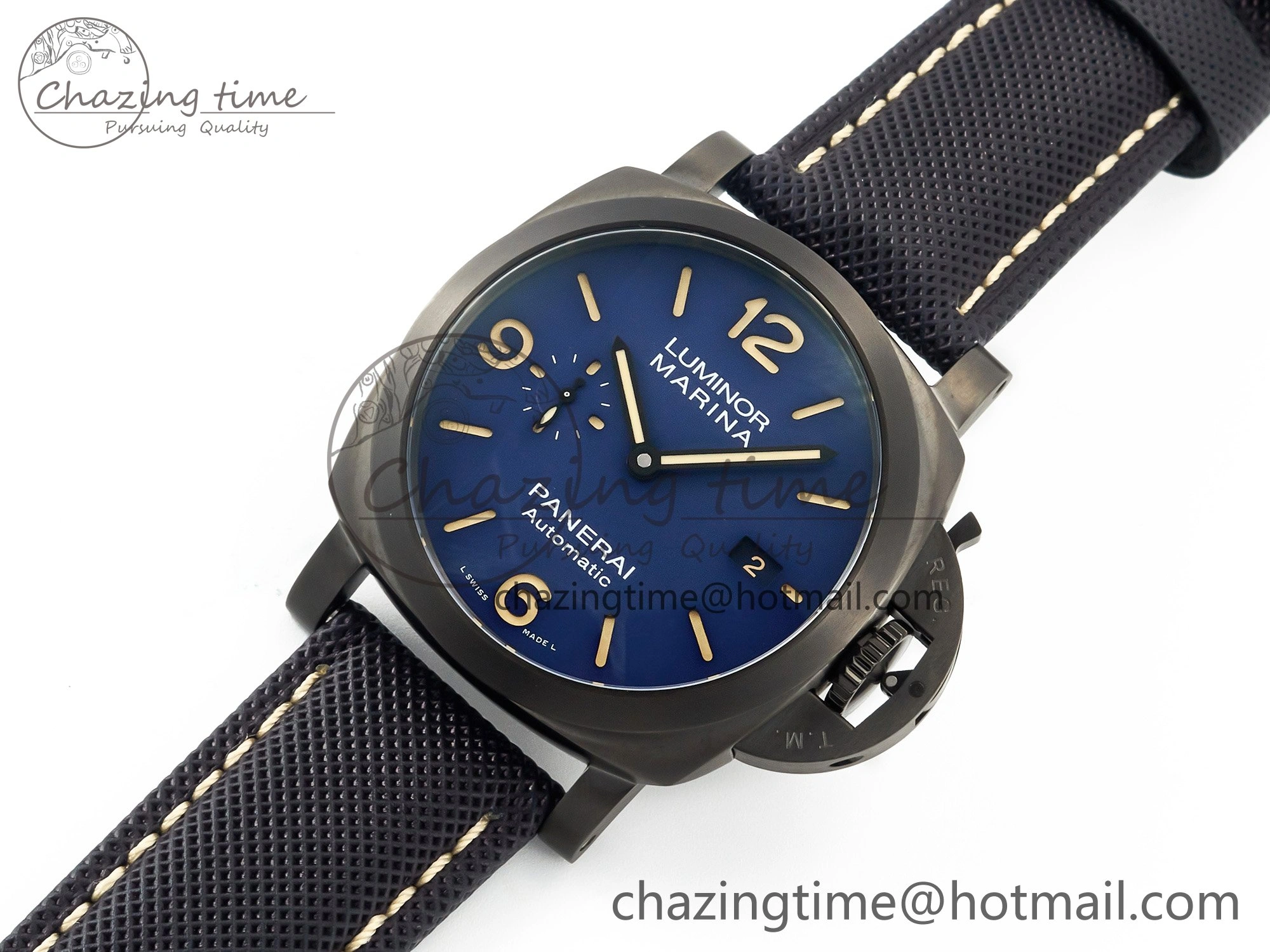 Upgraded PAM1021 W TTF 1:1 Best Edition on Blue Nylon Strap P 8324