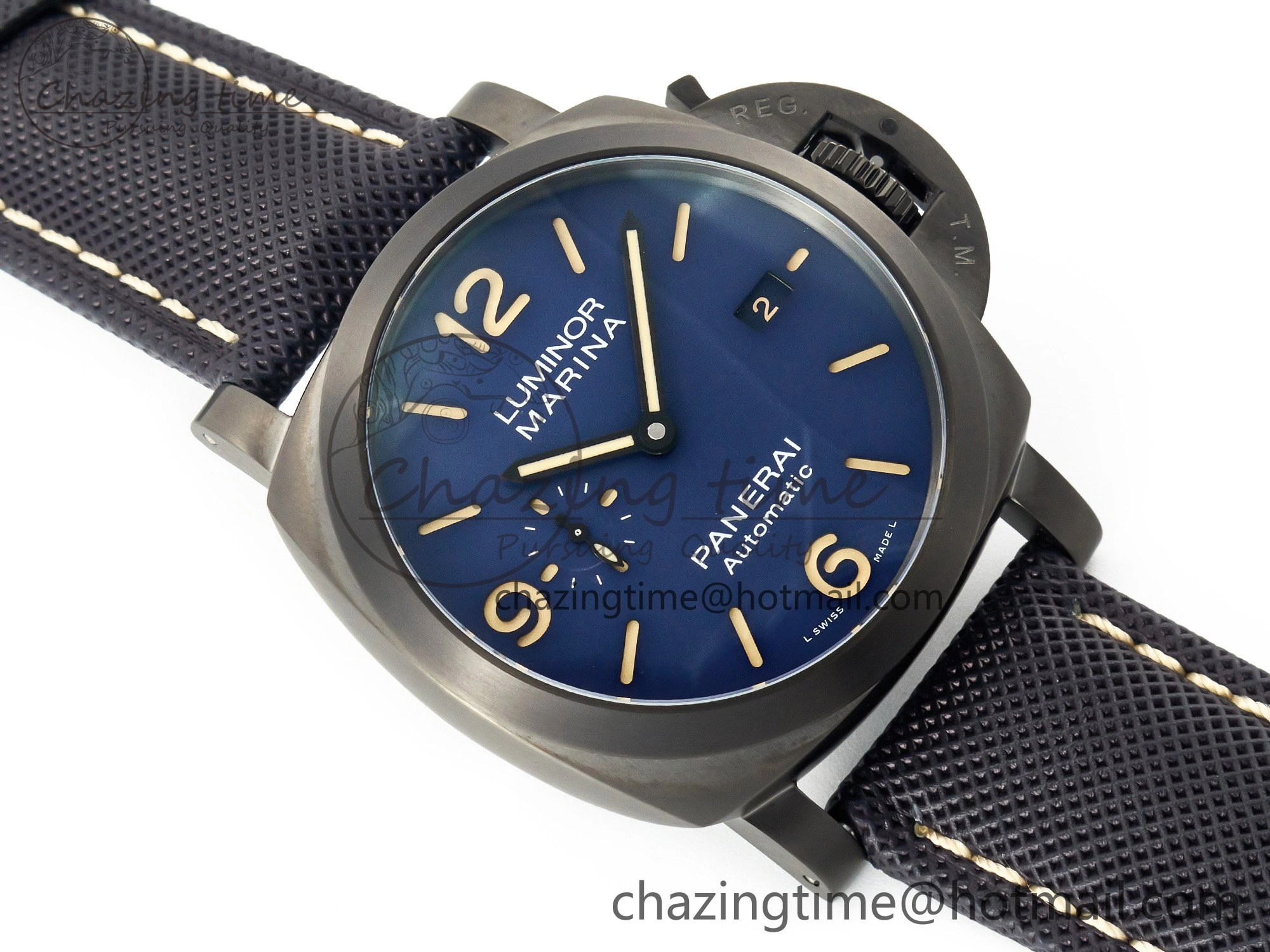 Upgraded PAM1021 W TTF 1:1 Best Edition on Blue Nylon Strap P 8324
