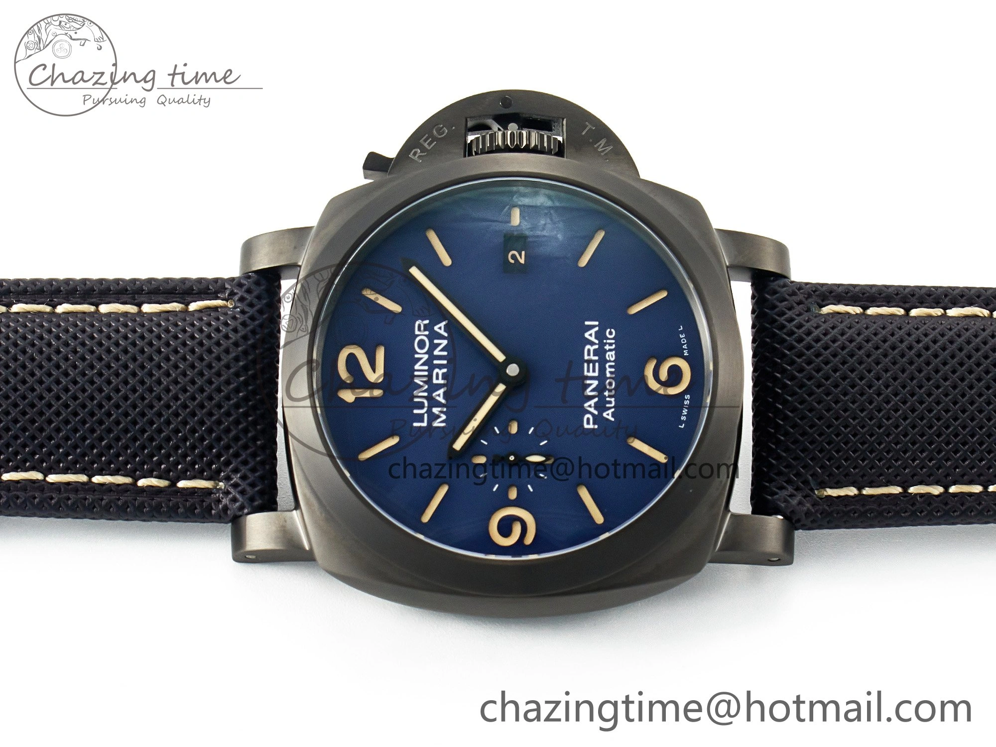 Upgraded PAM1021 W TTF 1:1 Best Edition on Blue Nylon Strap P 8324