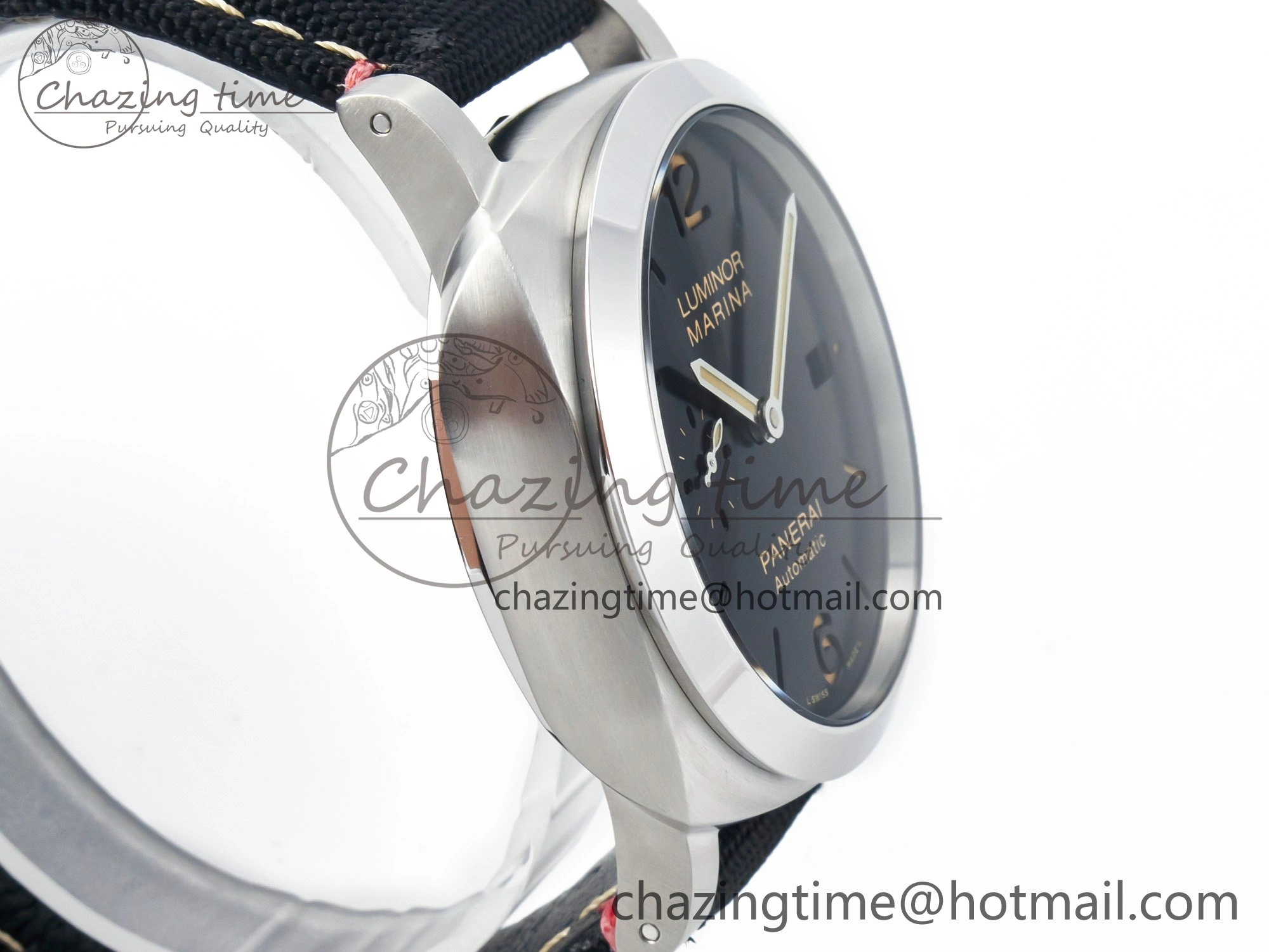 Lightweight PAM1025 V TTF 1:1 Best Edition on Black Leather Strap P 8334