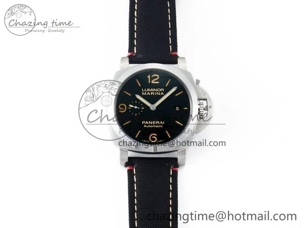 Lightweight PAM1025 V TTF 1:1 Best Edition on Black Leather Strap P 8334