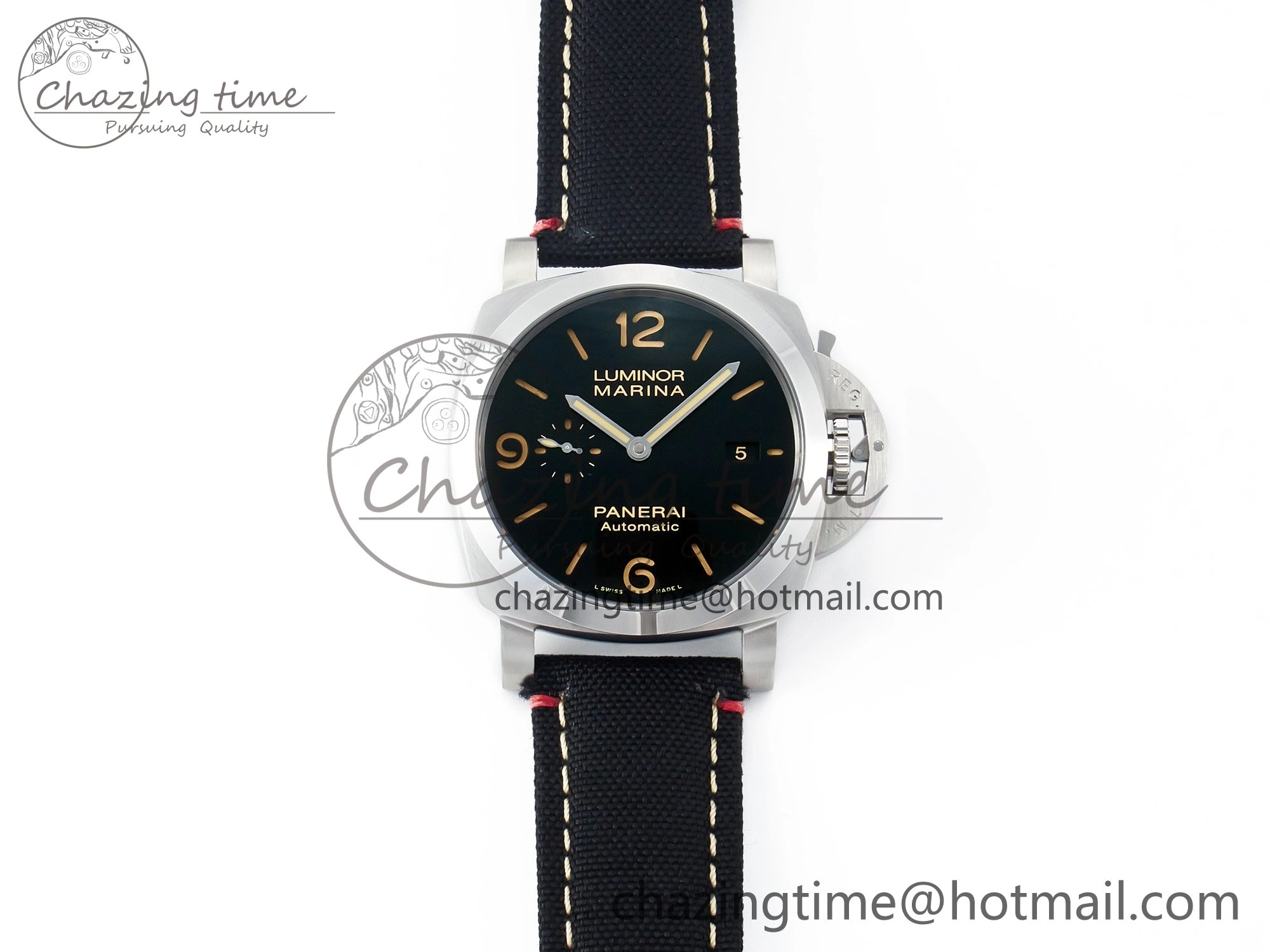 Lightweight PAM1025 V TTF 1:1 Best Edition on Black Leather Strap P 8334