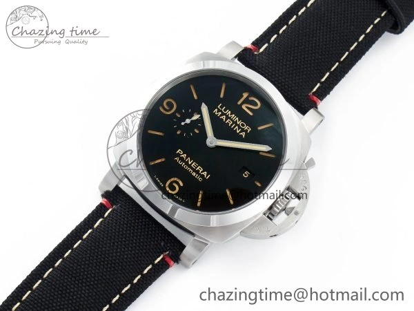 Lightweight PAM1025 V TTF 1:1 Best Edition on Black Leather Strap P 8334