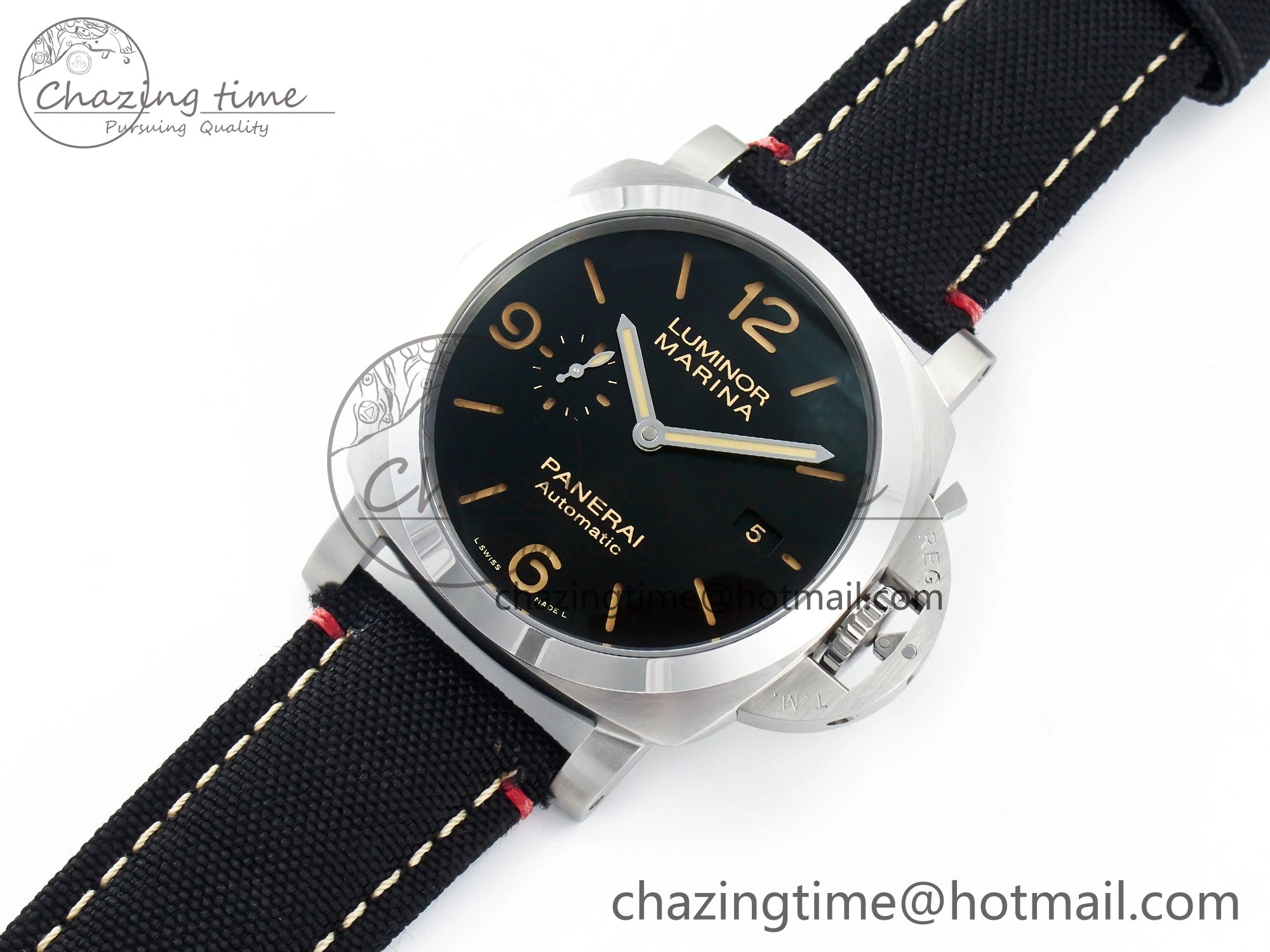 Lightweight PAM1025 V TTF 1:1 Best Edition on Black Leather Strap P 8334