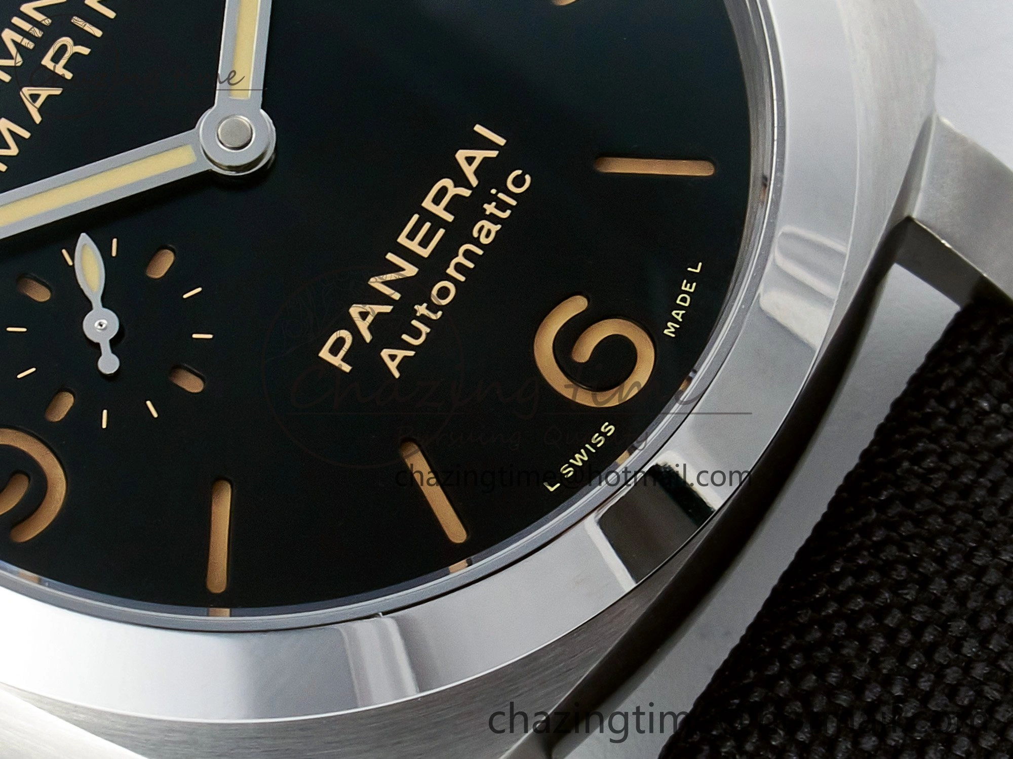 Lightweight PAM1025 V TTF 1:1 Best Edition on Black Leather Strap P 8334
