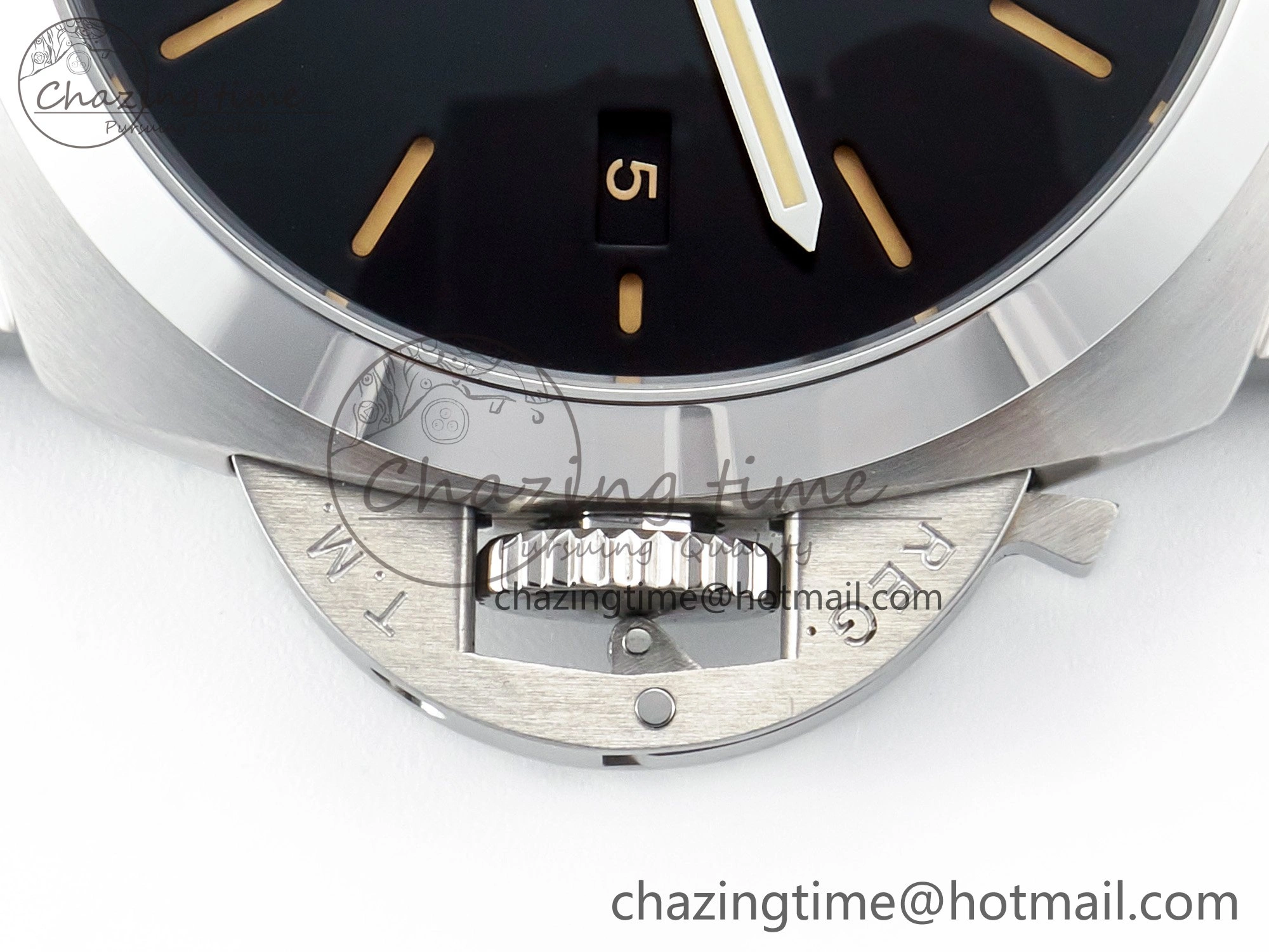 Lightweight PAM1025 V TTF 1:1 Best Edition on Black Leather Strap P 8334