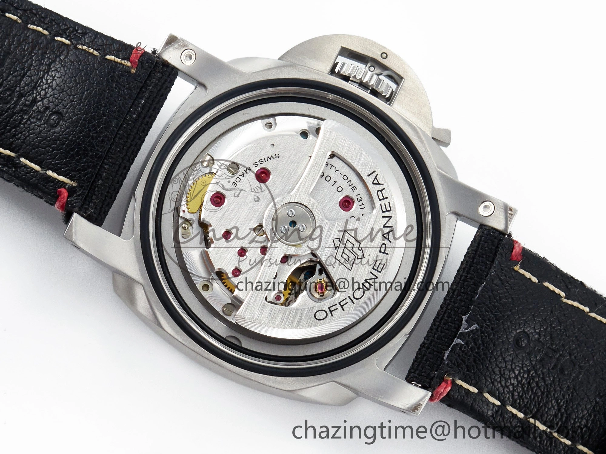 Lightweight PAM1025 V TTF 1:1 Best Edition on Black Leather Strap P 8334