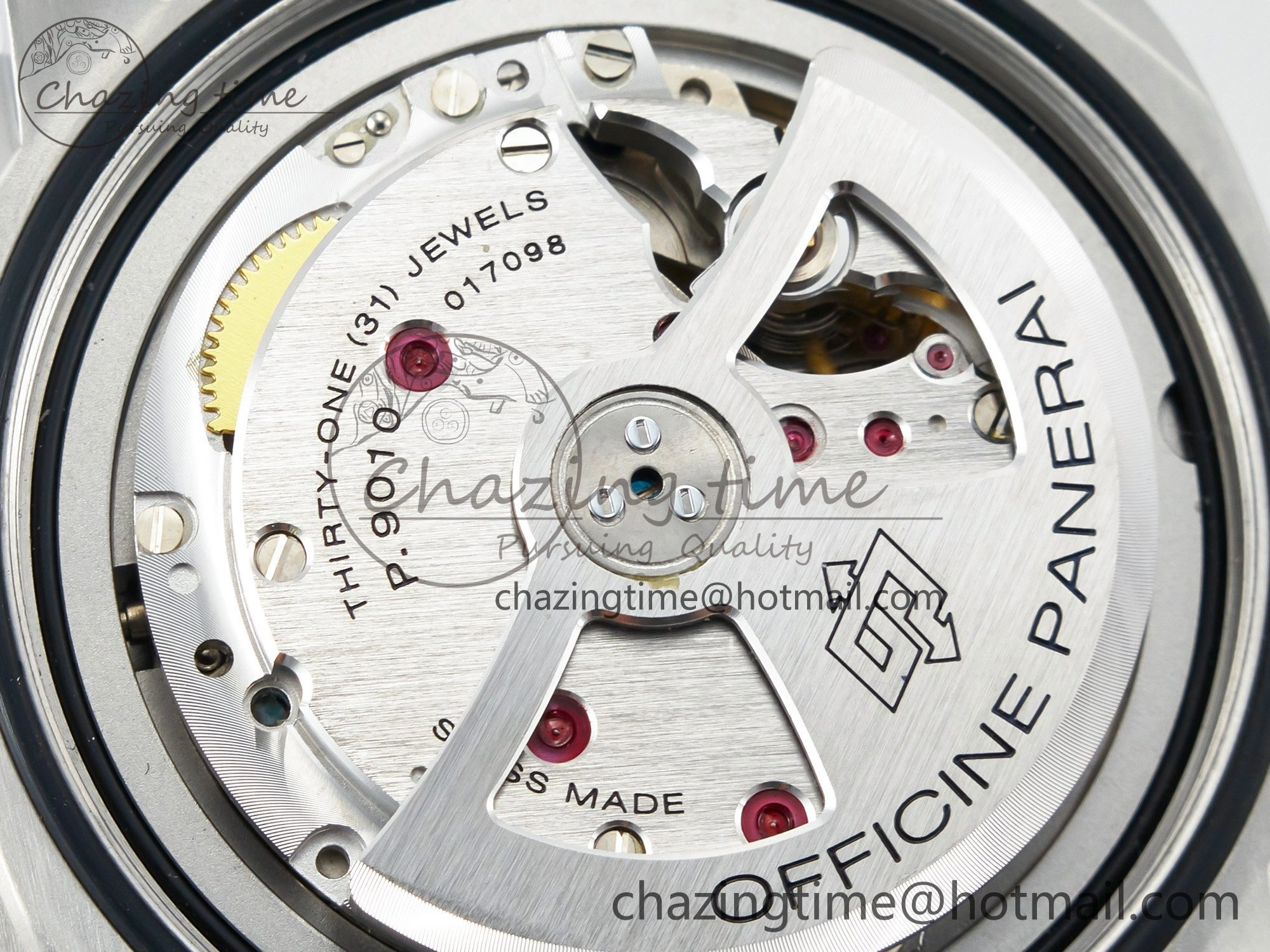 Lightweight PAM1025 V TTF 1:1 Best Edition on Black Leather Strap P 8334